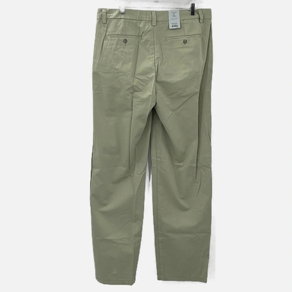 Amendi Gunnar in Green Organic Cotton Pleat Front Button Fly Pants - NEW Size 34 - Picture 3 of 11